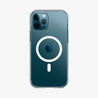 ACS02622 - iPhone 12 Pro Max Case Ultra Hybrid Mag (MagFit) in white showing the back